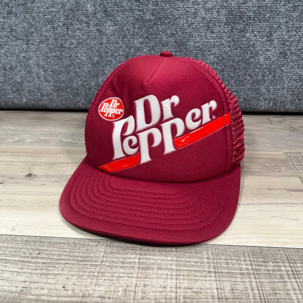 Dr Pepper Vintage‎ Trucker Hat Adult OSFM Snapback Maroon Americana StreetWear